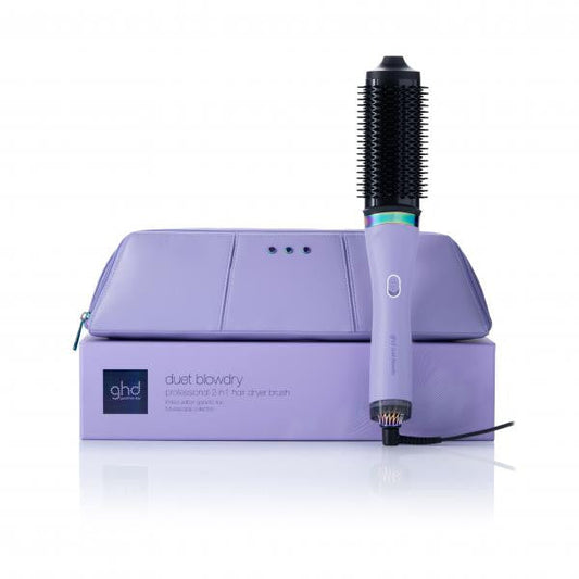 GHD DUET BLOWDRY HAIR DRYER BRUSH IN GALACTIC LILAC